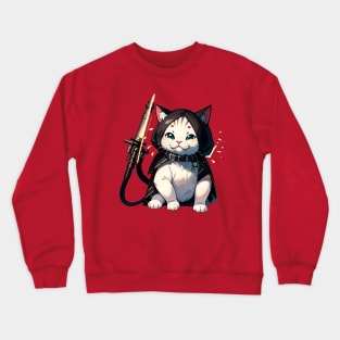 Star Cat Tshirt and Stickers Design Cute Cat Sci-Fi Characters Robot Carousel Crewneck Sweatshirt